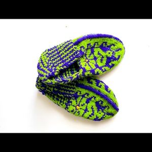 Wool blend winter slippers/socks for kids.